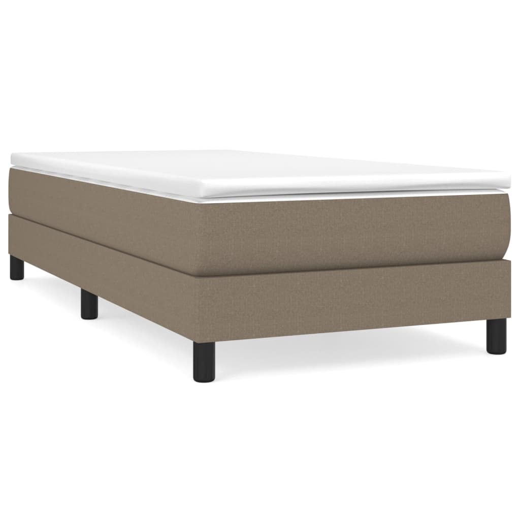 Boxspring met matras stof taupe 80x200 cm 80 x 200 cm 25 cm