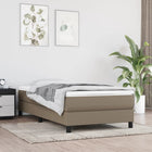 Boxspring met matras stof taupe 80x200 cm 80 x 200 cm 25 cm