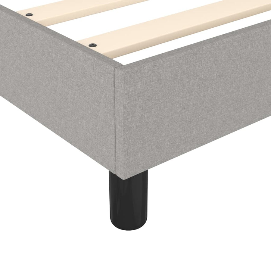 Boxspring met matras stof lichtgrijs 90x190 cm 90 x 190 cm 25 cm
