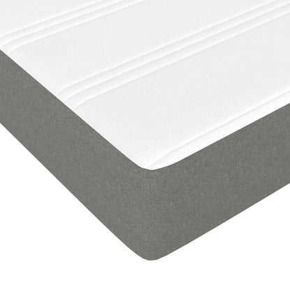 Boxspring met matras stof donkergrijs 90x190 cm 90 x 190 cm 25 cm