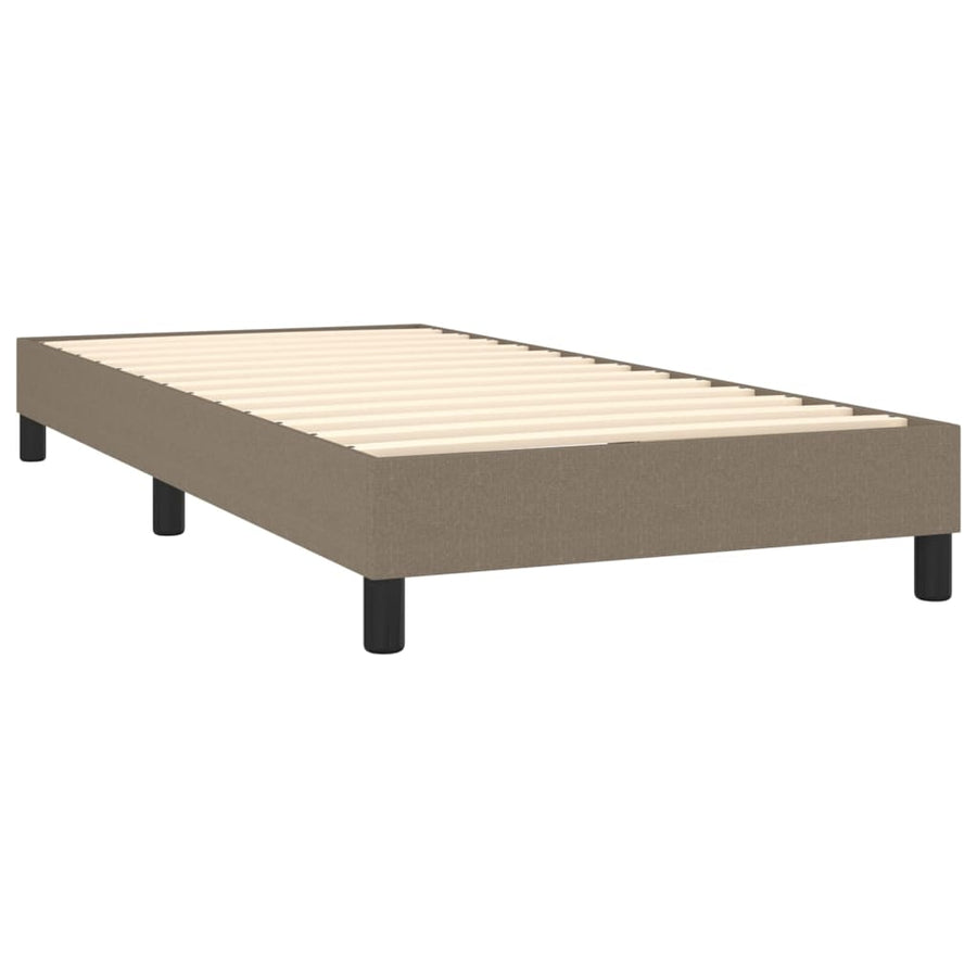 Boxspring met matras stof taupe 90x190 cm 90 x 190 cm 25 cm