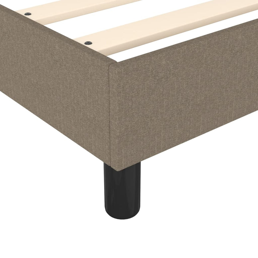 Boxspring met matras stof taupe 90x190 cm 90 x 190 cm 25 cm