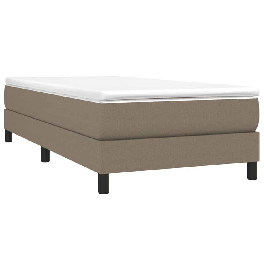 Boxspring met matras stof taupe 90x200 cm 90 x 200 cm 25 cm