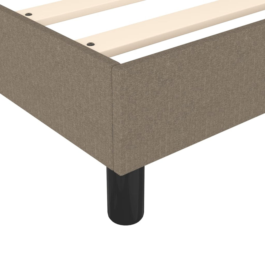Boxspring met matras stof taupe 90x200 cm 90 x 200 cm 25 cm