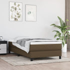 Boxspring met matras stof donkerbruin 100x200 cm 100 x 200 cm 25 cm