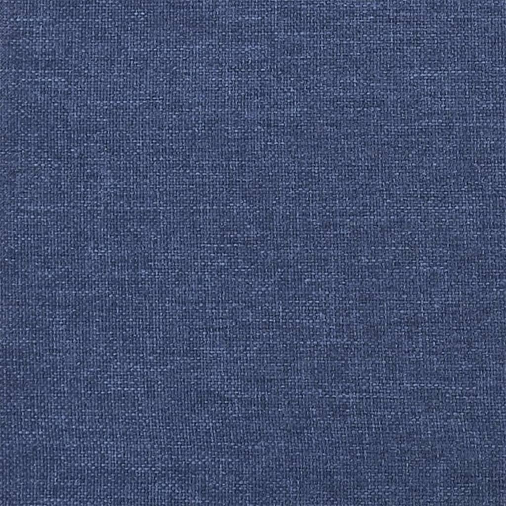 Boxspring met matras stof blauw 100x200 cm 100 x 200 cm 25 cm