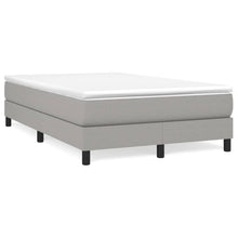 Boxspring met matras stof lichtgrijs 120x200 cm 120 x 200 cm 25 cm