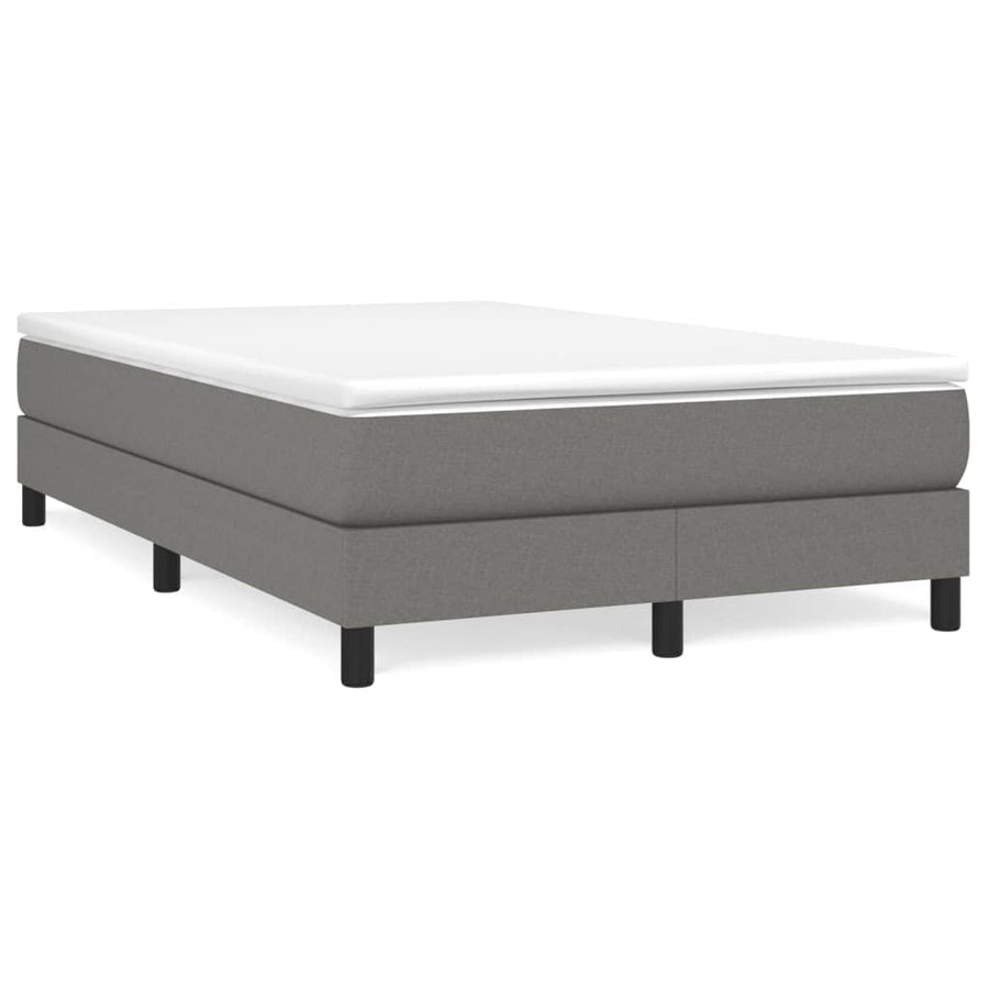 Boxspring met matras stof donkergrijs 120x200 cm 120 x 200 cm 25 cm