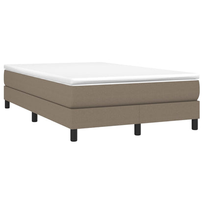 Boxspring met matras stof taupe 120x200 cm 120 x 200 cm 25 cm