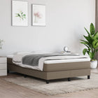 Boxspring met matras stof taupe 120x200 cm 120 x 200 cm 25 cm