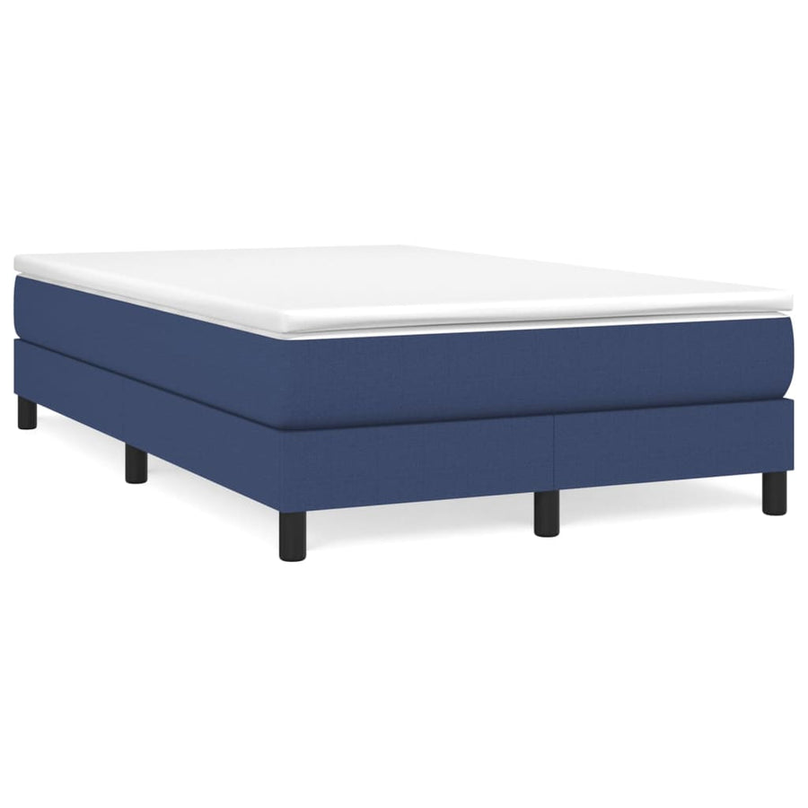 Boxspring met matras stof blauw 120x200 cm 120 x 200 cm 25 cm