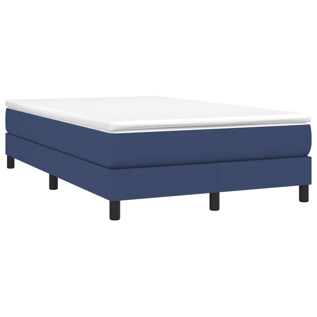 Boxspring met matras stof blauw 120x200 cm 120 x 200 cm 25 cm