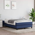 Boxspring met matras stof blauw 120x200 cm 120 x 200 cm 25 cm