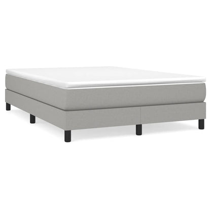 Boxspring met matras stof lichtgrijs 140x190 cm 140 x 190 cm 25 cm