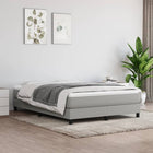 Boxspring met matras stof lichtgrijs 140x190 cm 140 x 190 cm 25 cm