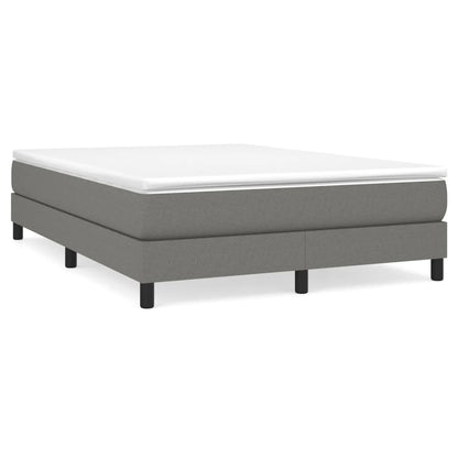 Boxspring met matras stof donkergrijs 140x190 cm 140 x 190 cm 25 cm