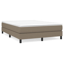 Boxspring met matras stof taupe 140x190 cm 140 x 190 cm 25 cm