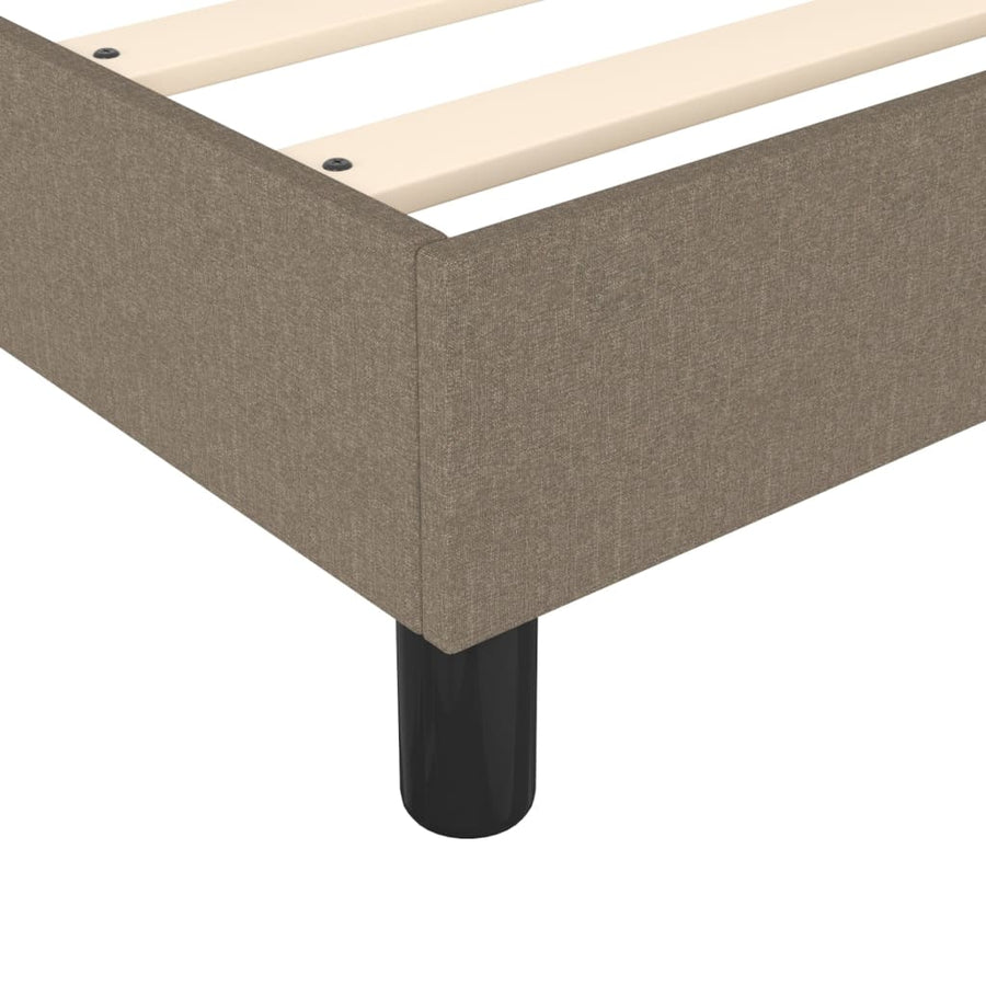 Boxspring met matras stof taupe 140x190 cm 140 x 190 cm 25 cm