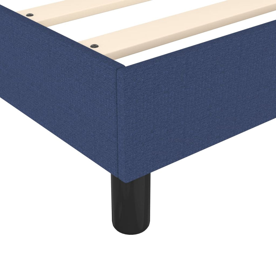 Boxspring met matras stof blauw 140x190 cm 140 x 190 cm 25 cm