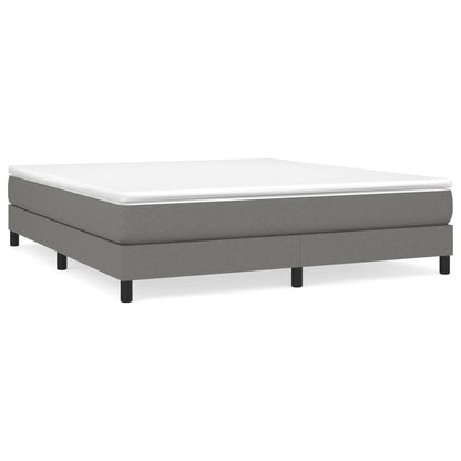 Boxspring met matras stof donkergrijs 180x200 cm 180 x 200 cm 25 cm