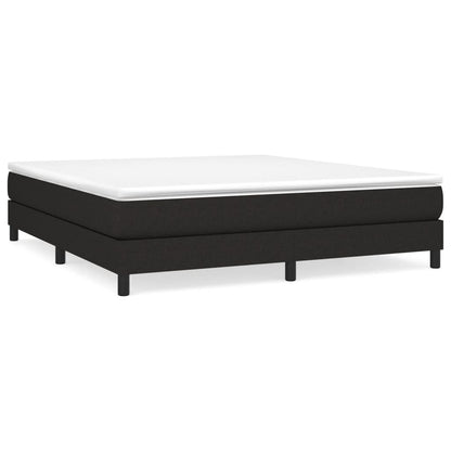 Boxspring met matras stof zwart 180x200 cm 180 x 200 cm 25 cm