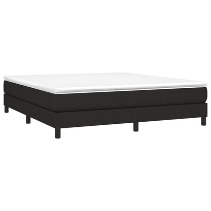 Boxspring met matras stof zwart 180x200 cm 180 x 200 cm 25 cm