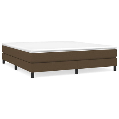Boxspring Met Matras Stof Donkerbruin 180 x 200 cm 25 cm