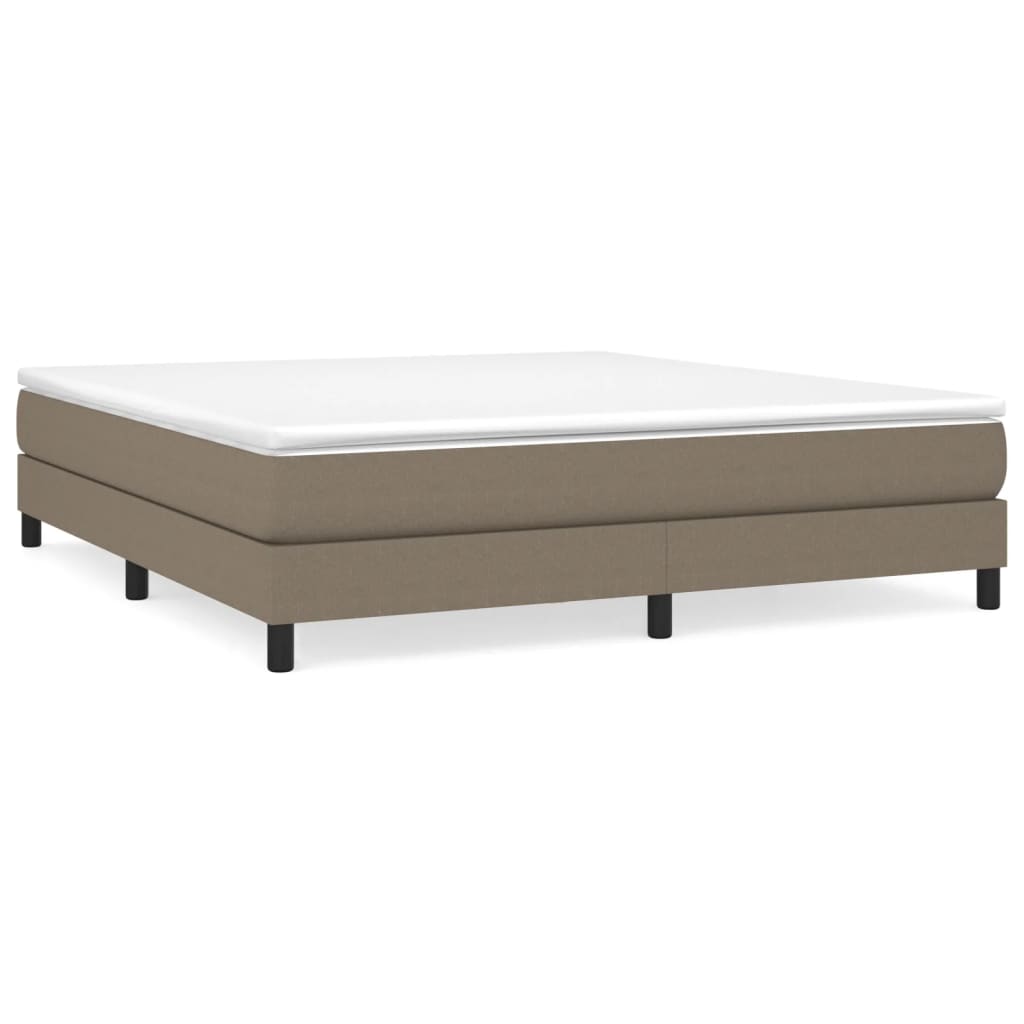 Boxspring met matras stof taupe 180x200 cm 180 x 200 cm 25 cm