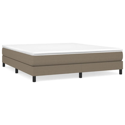 Boxspring met matras stof taupe 180x200 cm 180 x 200 cm 25 cm