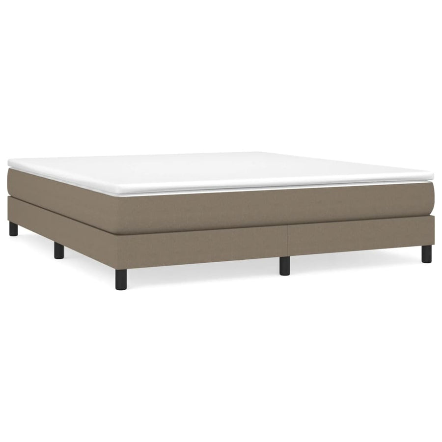 Boxspring met matras stof taupe 180x200 cm 180 x 200 cm 25 cm