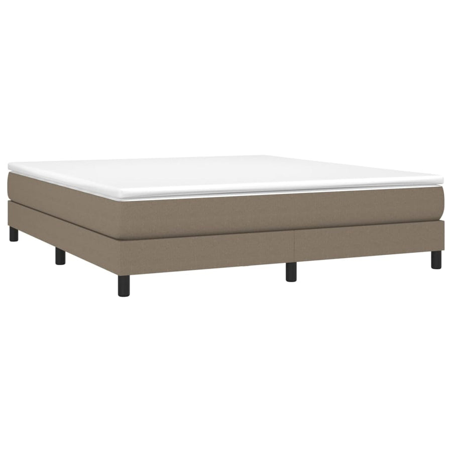 Boxspring met matras stof taupe 180x200 cm 180 x 200 cm 25 cm