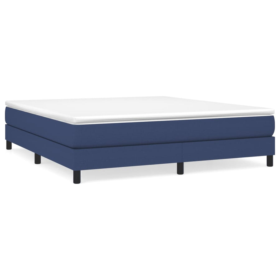 Boxspring Met Matras Stof Blauw 180 x 200 cm 25 cm