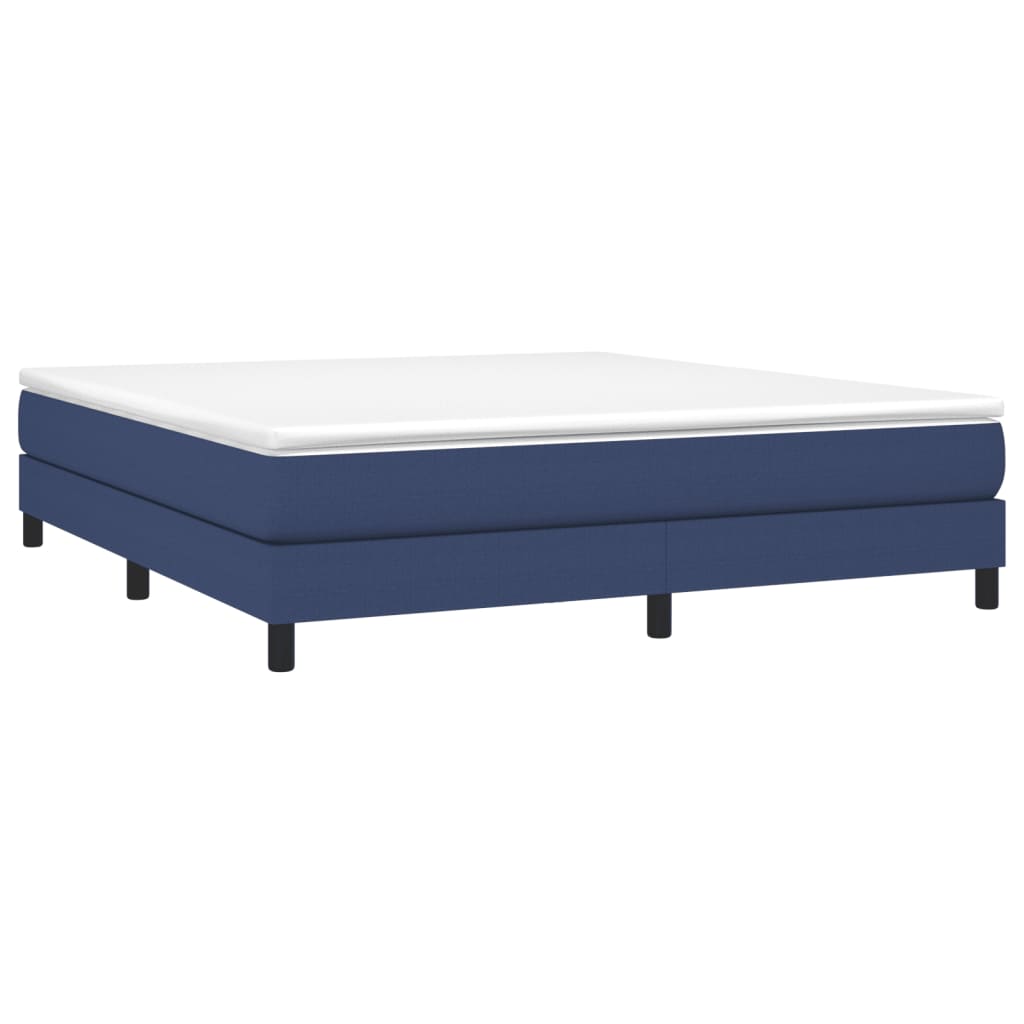 Boxspring Met Matras Stof Blauw 180 x 200 cm 25 cm