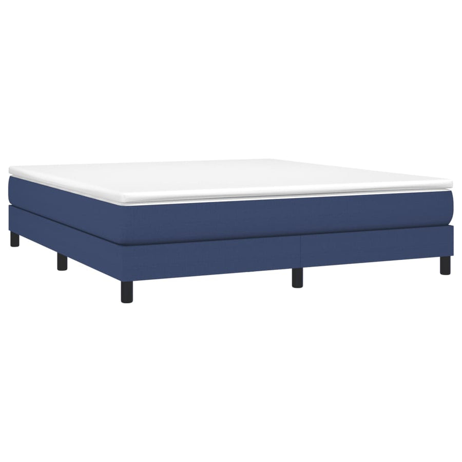 Boxspring Met Matras Stof Blauw 180 x 200 cm 25 cm