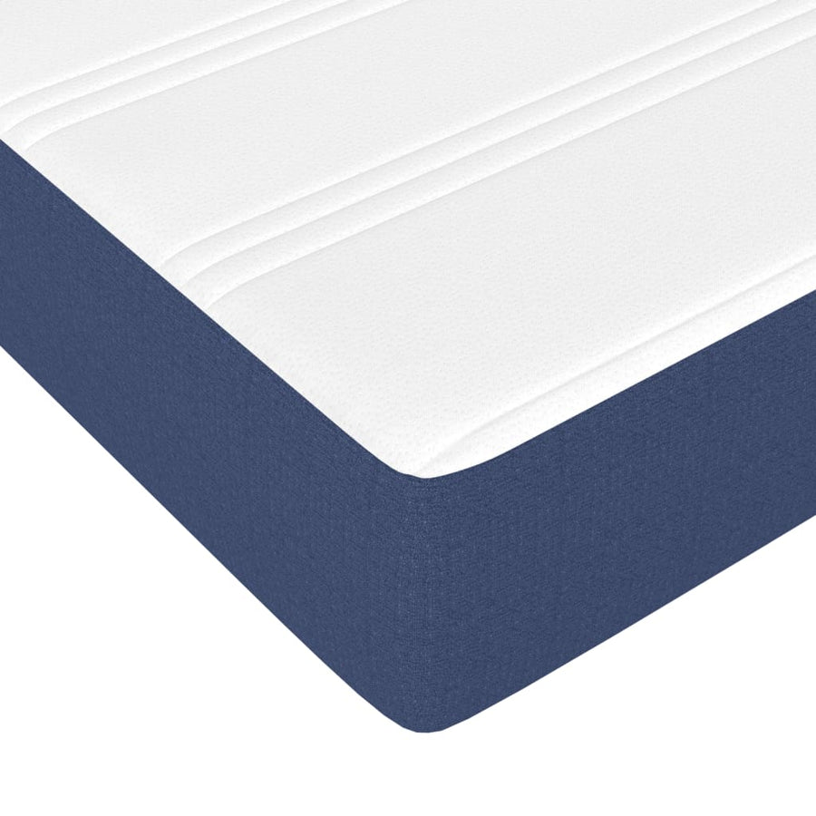Boxspring Met Matras Stof Blauw 180 x 200 cm 25 cm