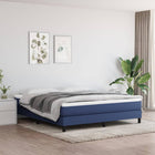 Boxspring Met Matras Stof Blauw 180 x 200 cm 25 cm