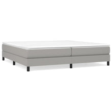 Boxspring met matras stof lichtgrijs 200x200 cm 200 x 200 cm 25 cm