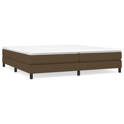 Boxspring Met Matras Stof Donkerbruin 200 x 200 cm 25 cm