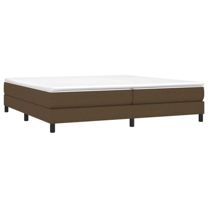 Boxspring Met Matras Stof Donkerbruin 200 x 200 cm 25 cm