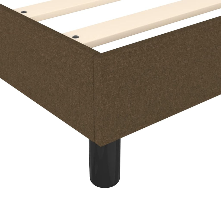 Boxspring Met Matras Stof Donkerbruin 200 x 200 cm 25 cm