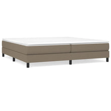 Boxspring met matras stof taupe 200x200 cm 200 x 200 cm 25 cm