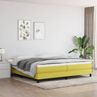 Boxspring Met Matras Stof Groen 200 x 200 cm 25 cm