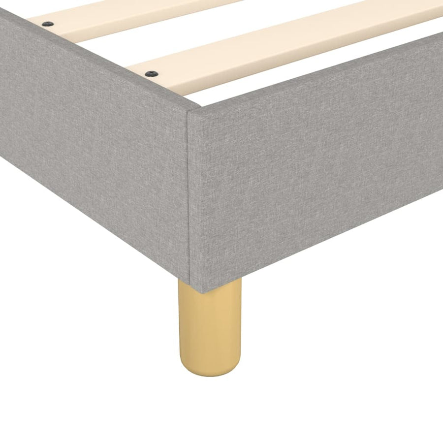 Boxspring met matras stof lichtgrijs 80x200 cm 80 x 200 cm 25 cm