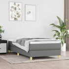 Boxspring met matras stof donkergrijs 80x200 cm 80 x 200 cm 25 cm