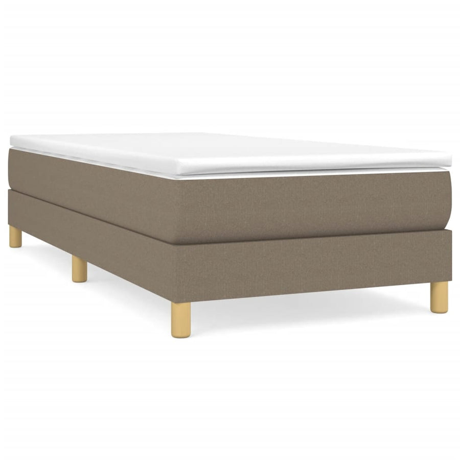 Boxspring met matras stof taupe 90x190 cm