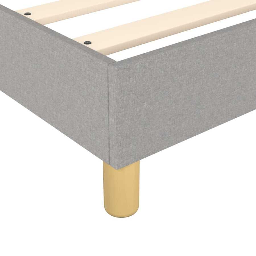 Boxspring met matras stof lichtgrijs 90x200 cm 90 x 200 cm 25 cm