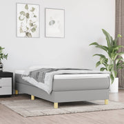 Boxspring met matras 90x200 cm lichtgrijs