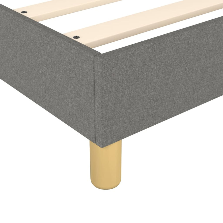 Boxspring met matras stof donkergrijs 90x200 cm 90 x 200 cm 25 cm