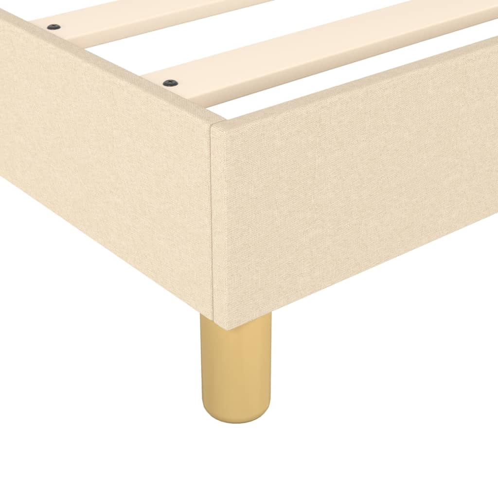 Boxspring met matras stof crèmekleurig 100x200 cm