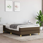 Boxspring met matras stof donkerbruin 120x200 cm